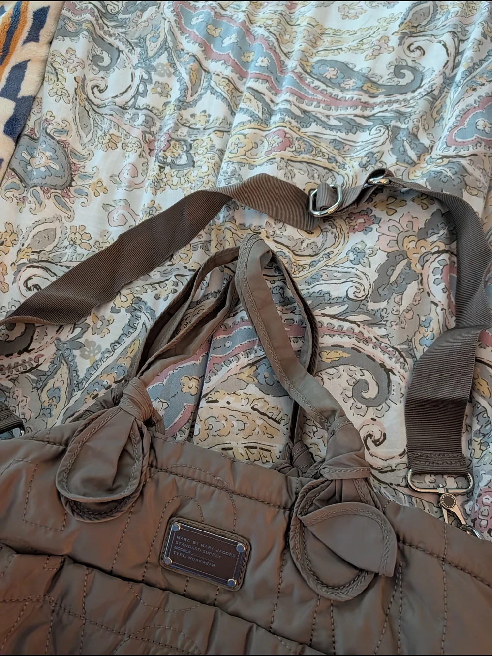 Marc Jacobs Quilted Nylon Crossbody Tote Bag - Brown